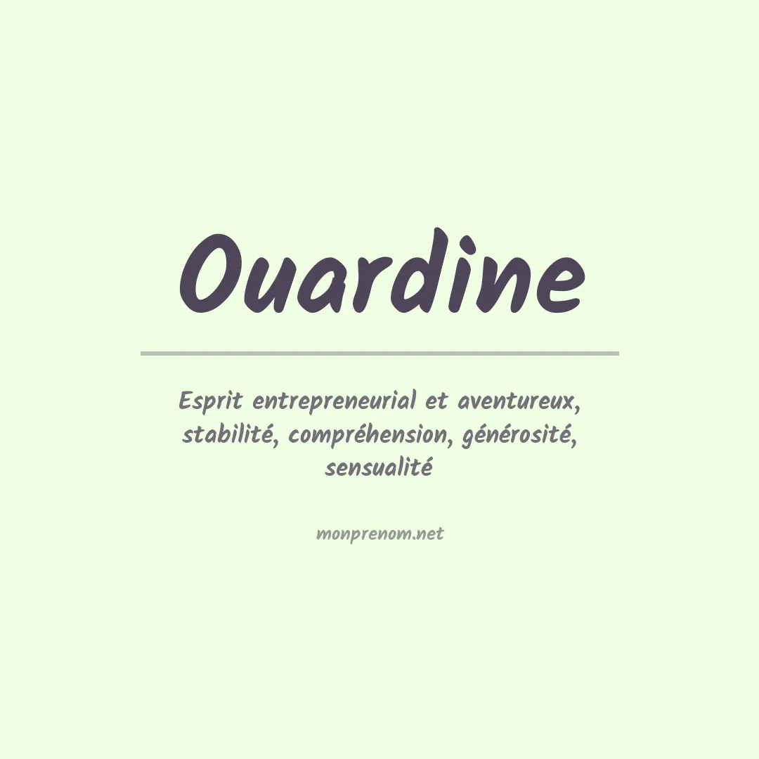 Signification du prénom Ouardine