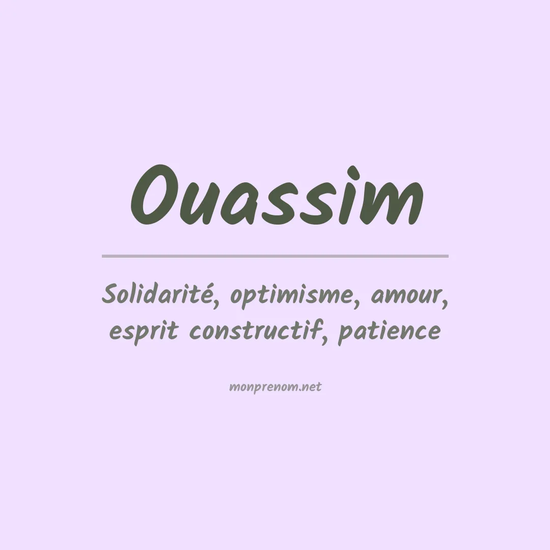 Prénom Ouassim