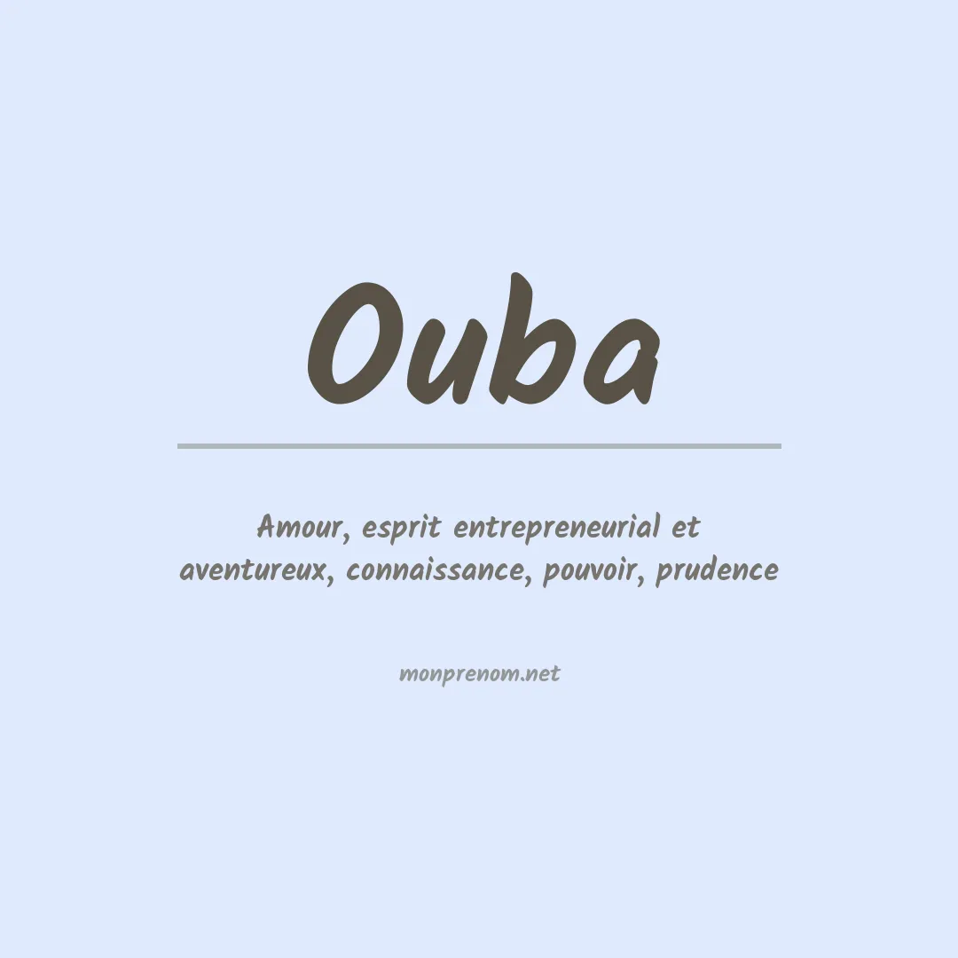 Signification du prénom Ouba