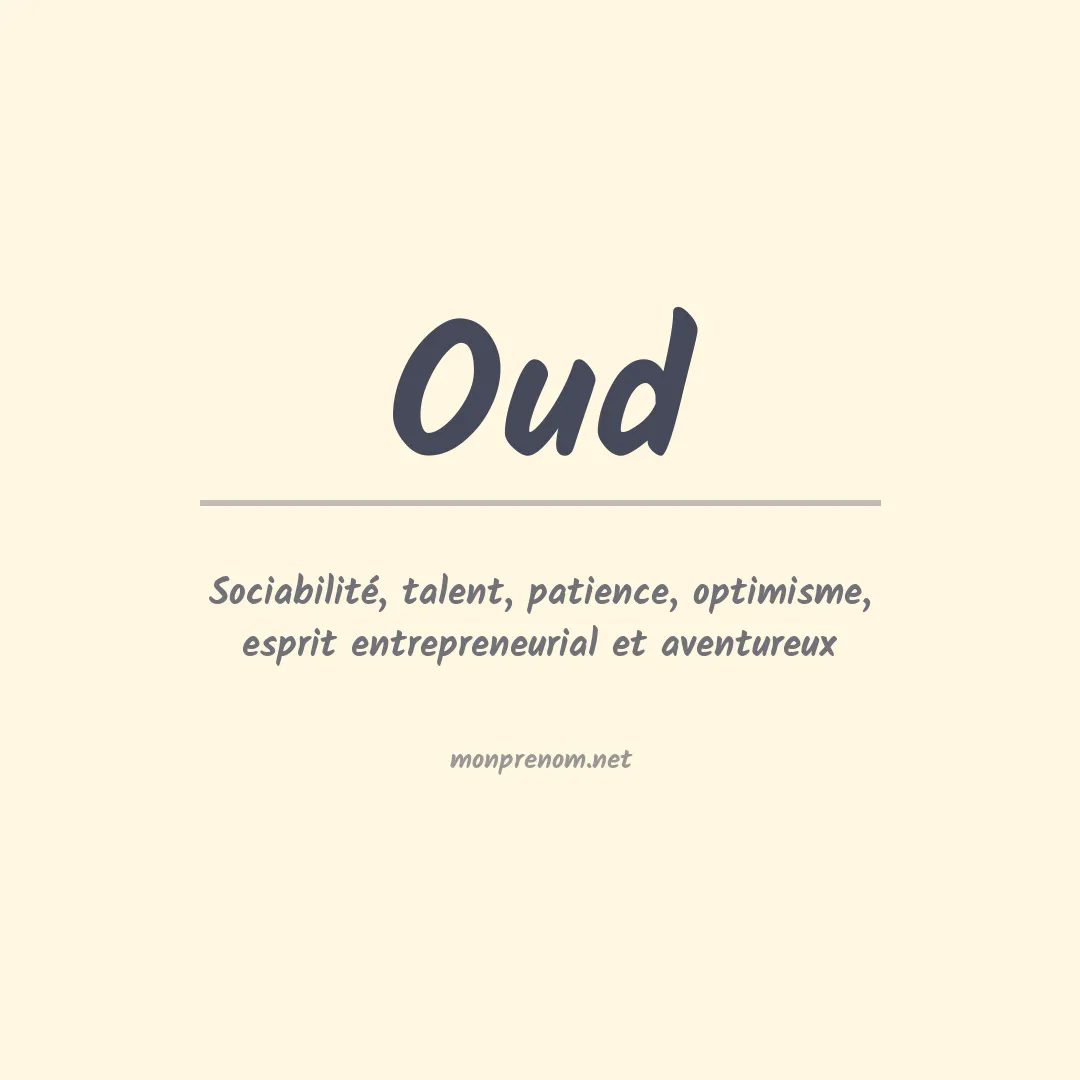 Signification du prénom Oud