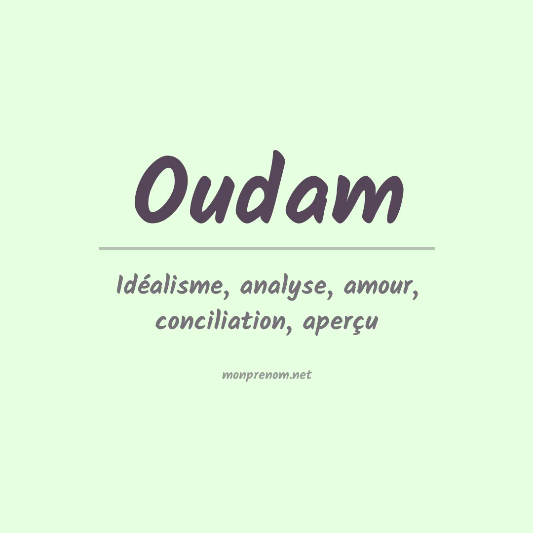 Signification du prénom Oudam