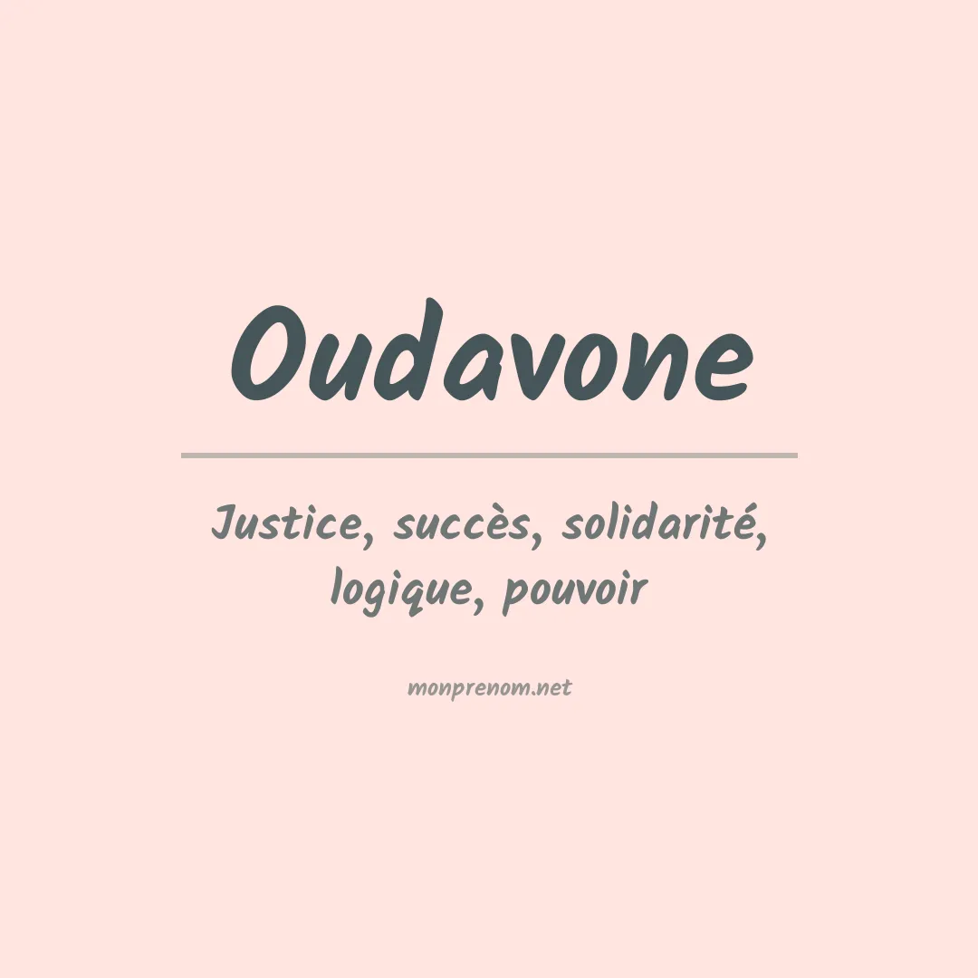 Signification du prénom Oudavone