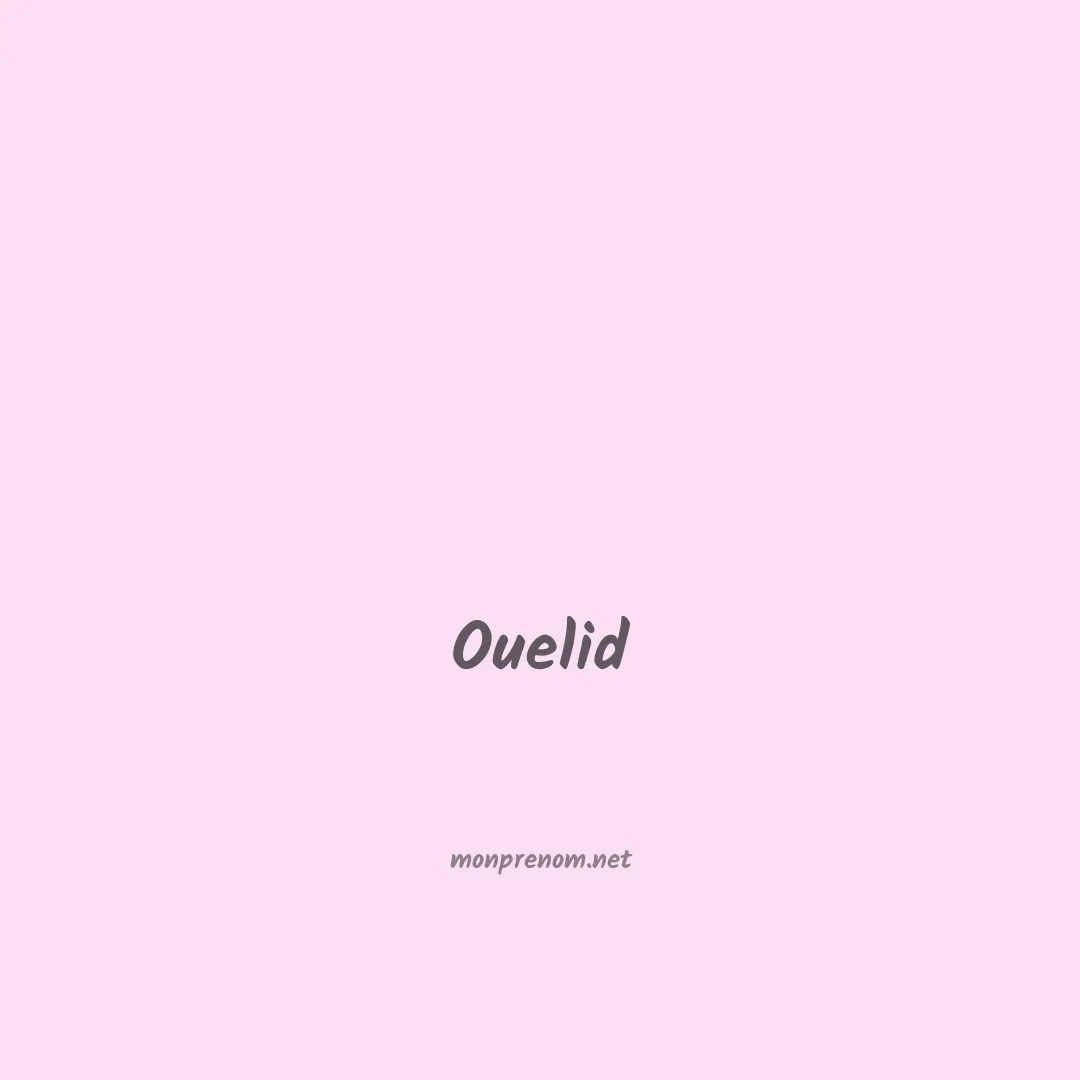 Ouelid en chinois