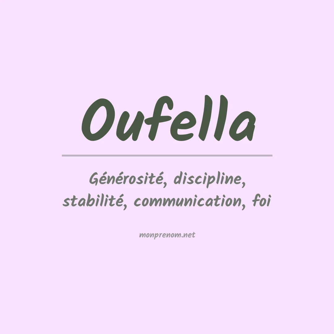 Signification du prénom Oufella