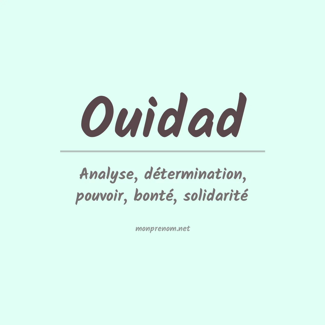 Prénom Ouidad