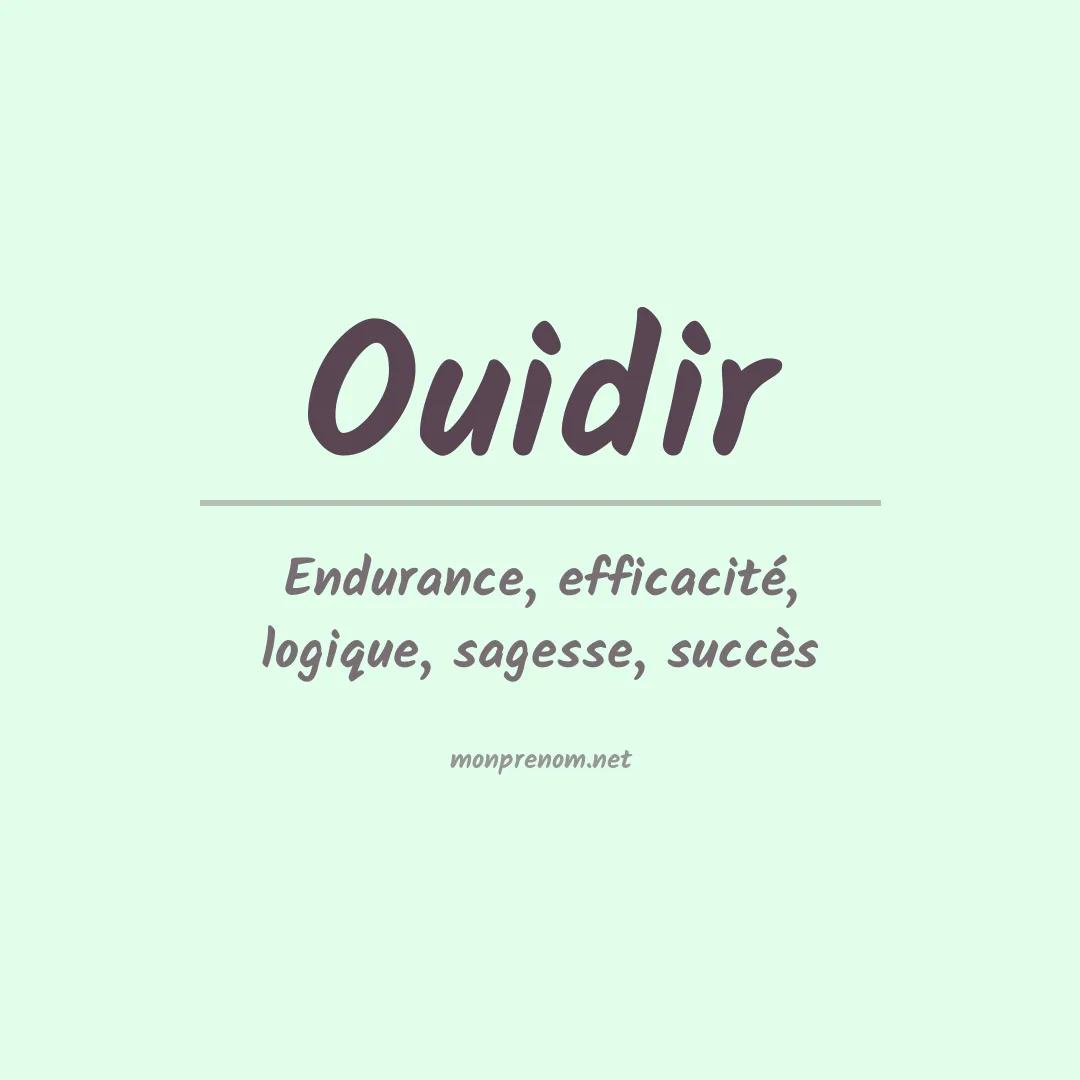 Prénom Ouidir