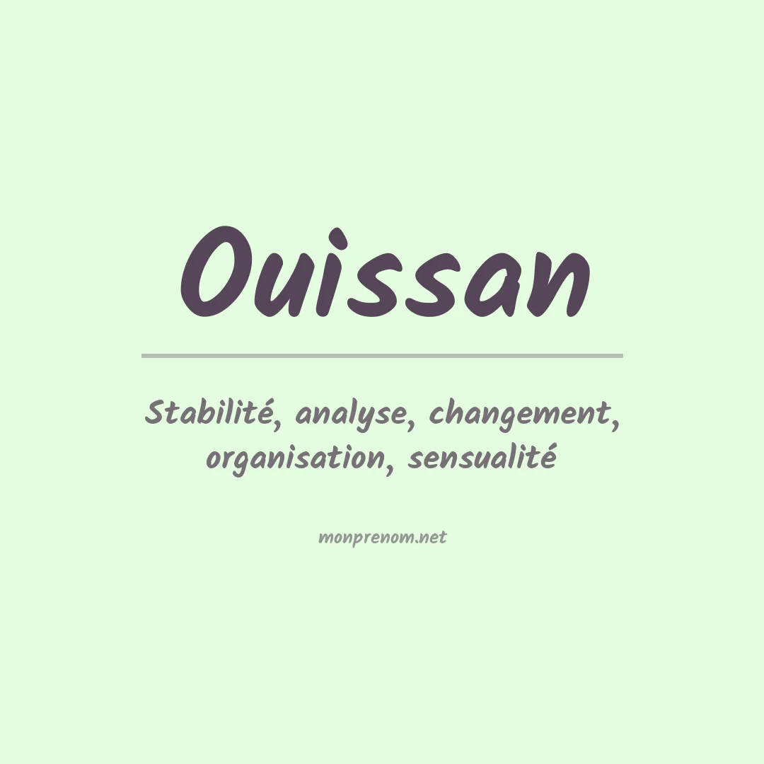 Signification du prénom Ouissan