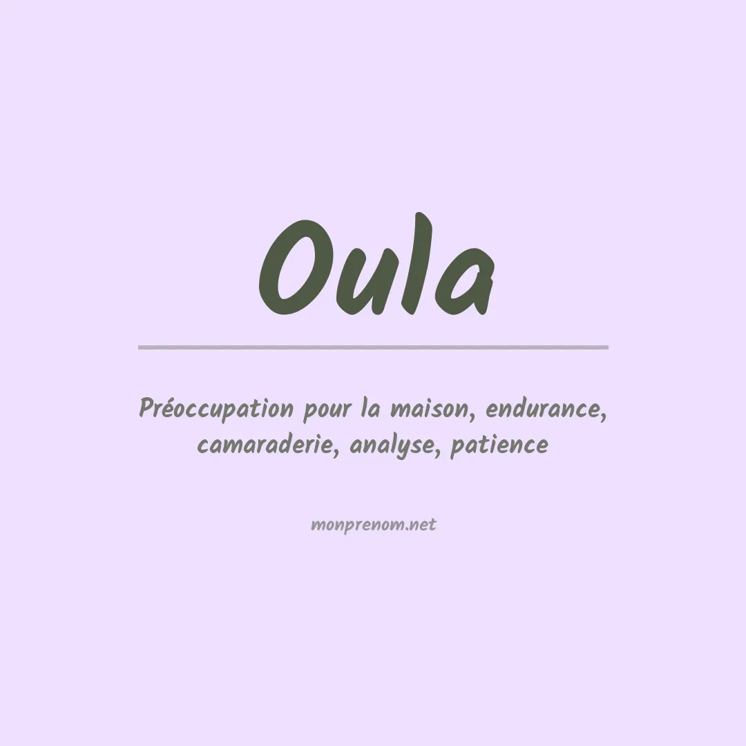 Signification du prénom Oula