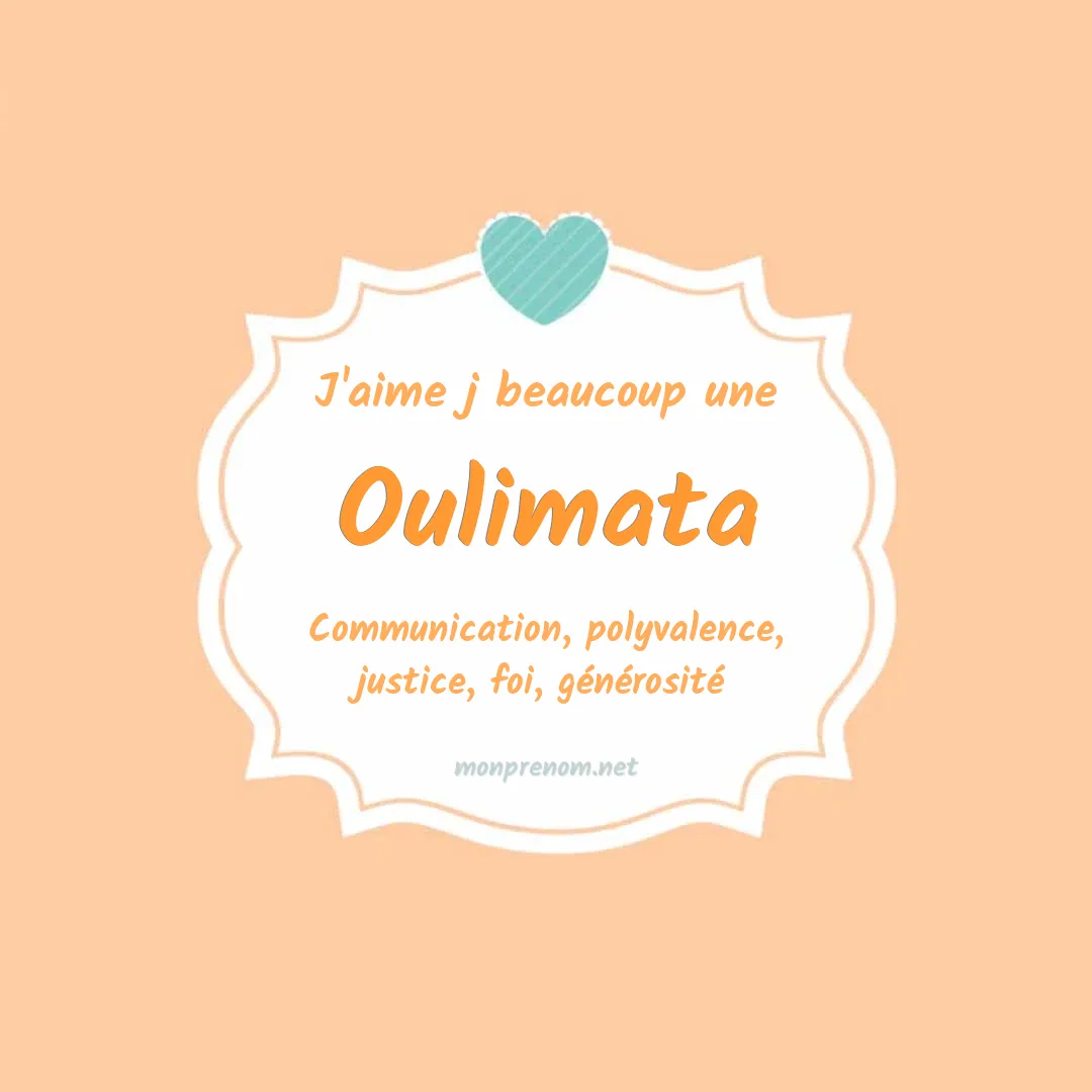J'aime beaucoup Oulimata