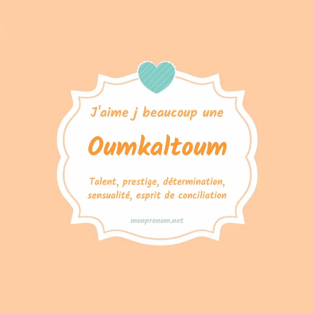 J'aime beaucoup Oumkaltoum