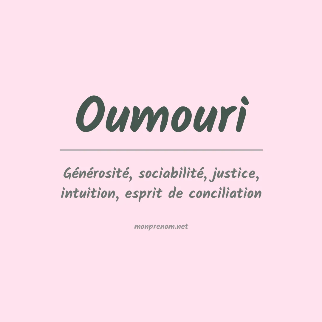 Prénom Oumouri
