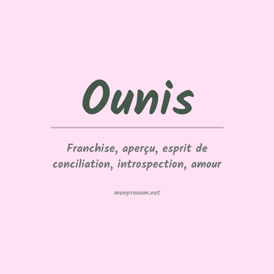 Prénom Ounis