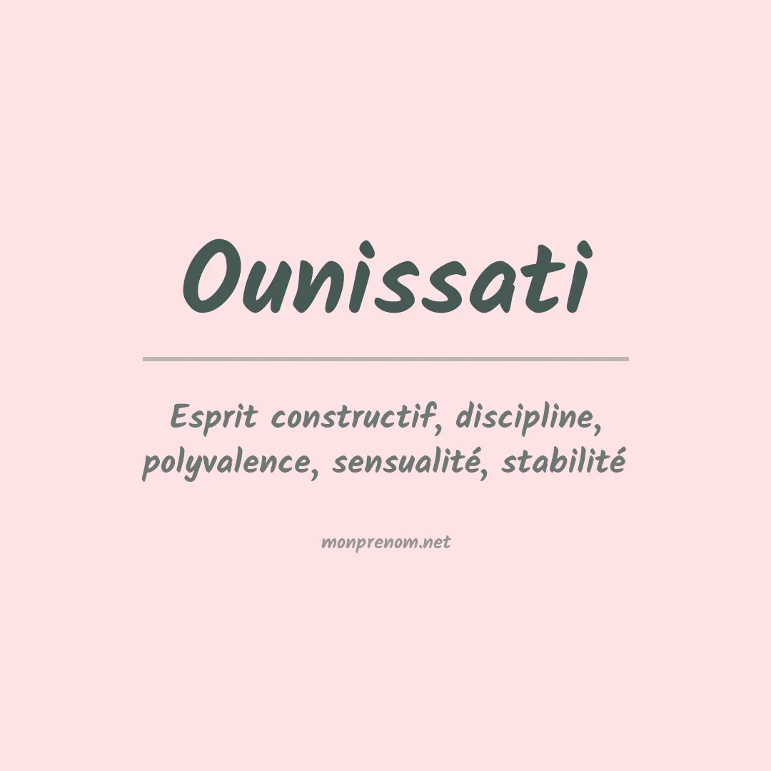 Prénom Ounissati