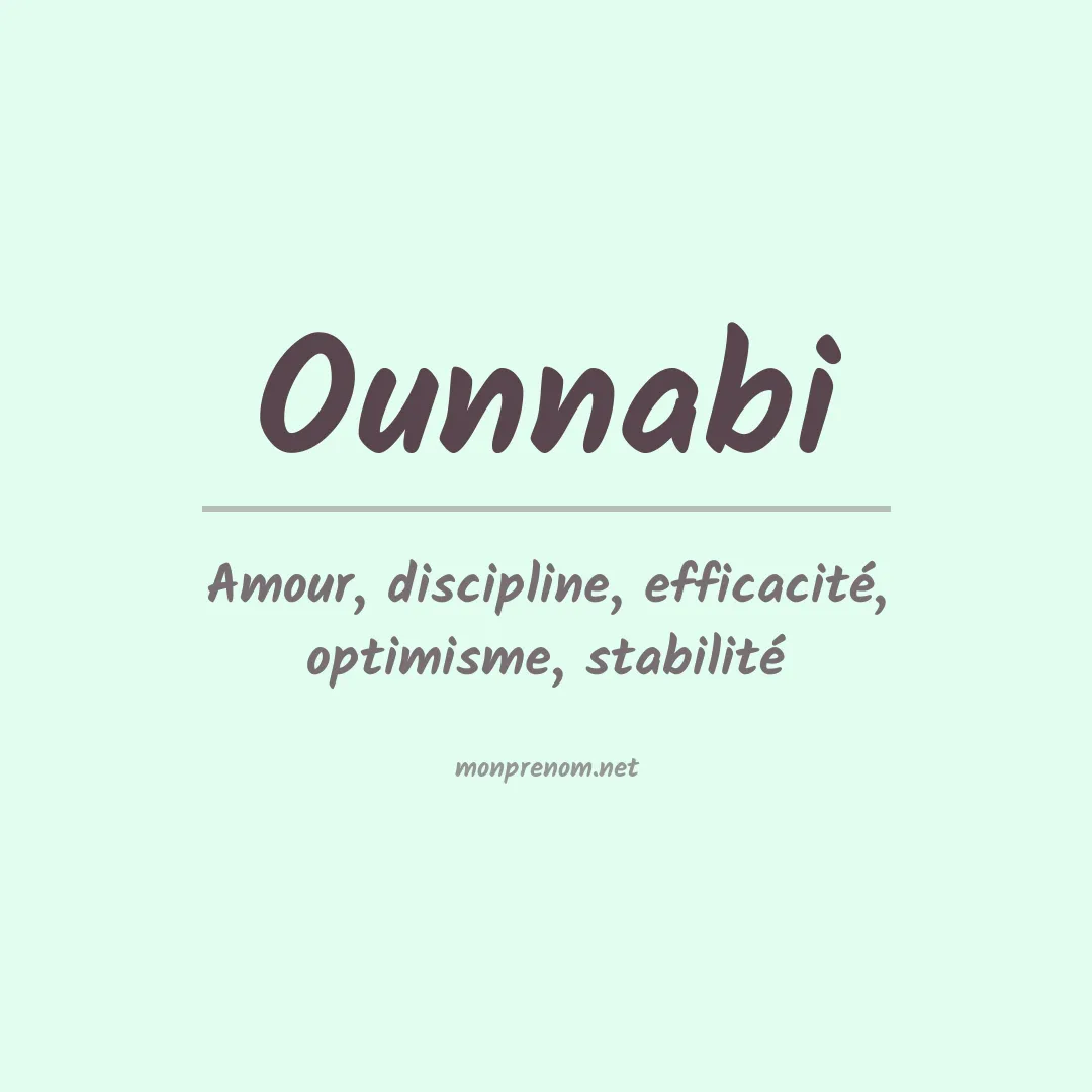 Prénom Ounnabi