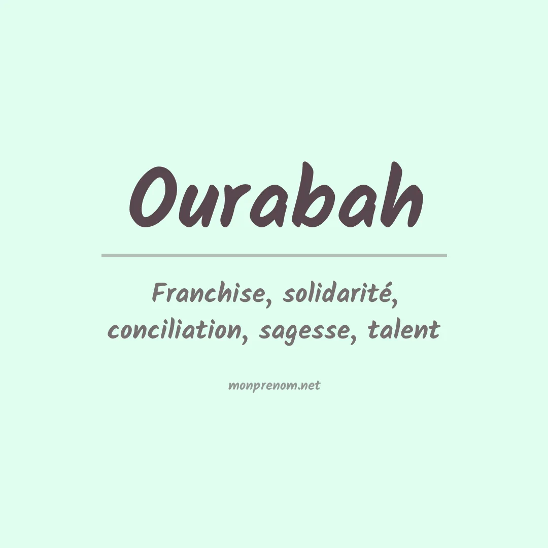 Prénom Ourabah