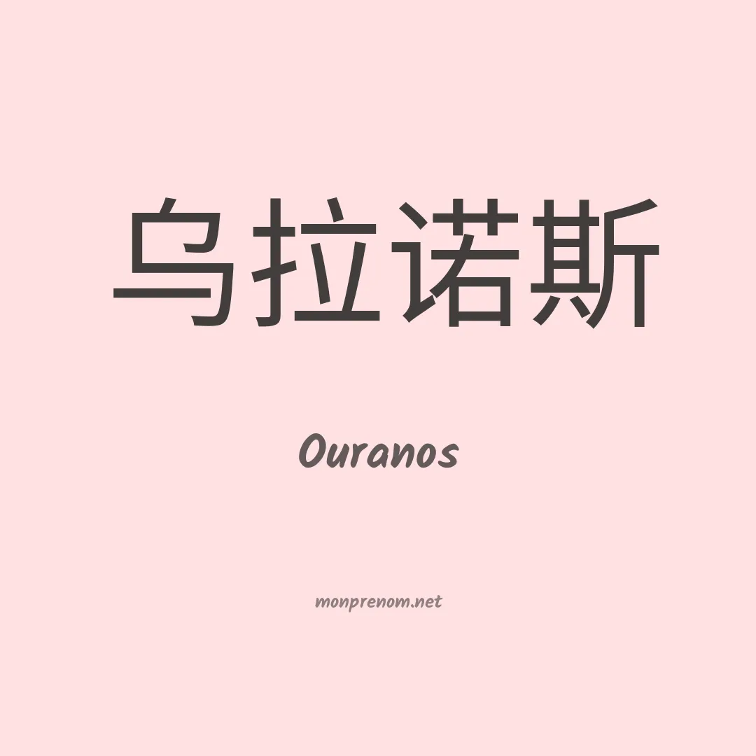 Ouranos en chinois