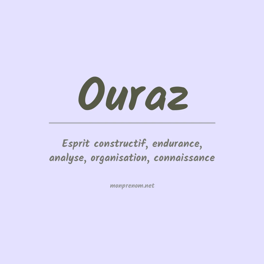 Signification du prénom Ouraz