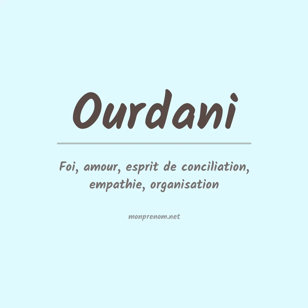 Signification du prénom Ourdani