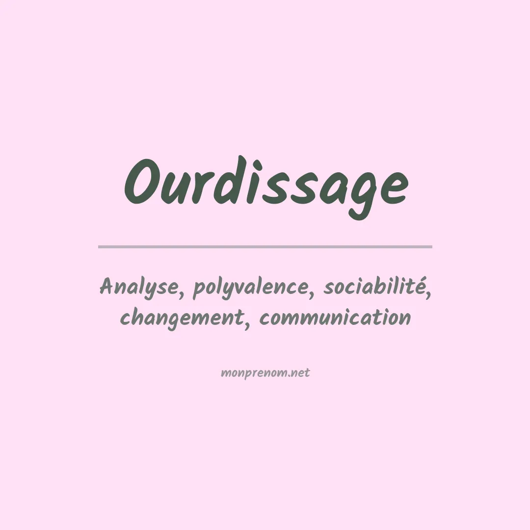 Prénom Ourdissage