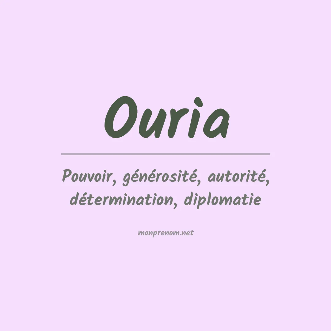 Prénom Ouria