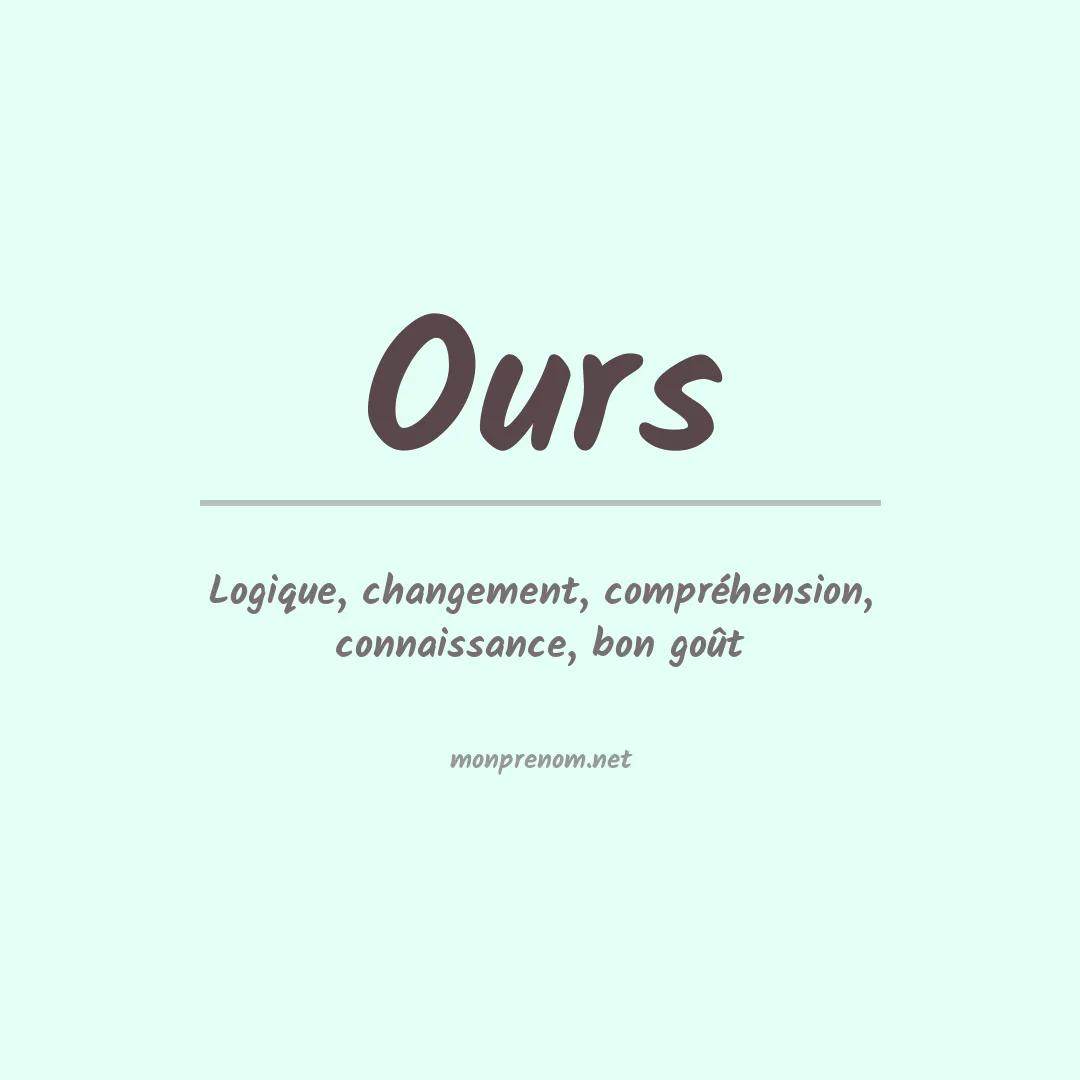 Prénom Ours