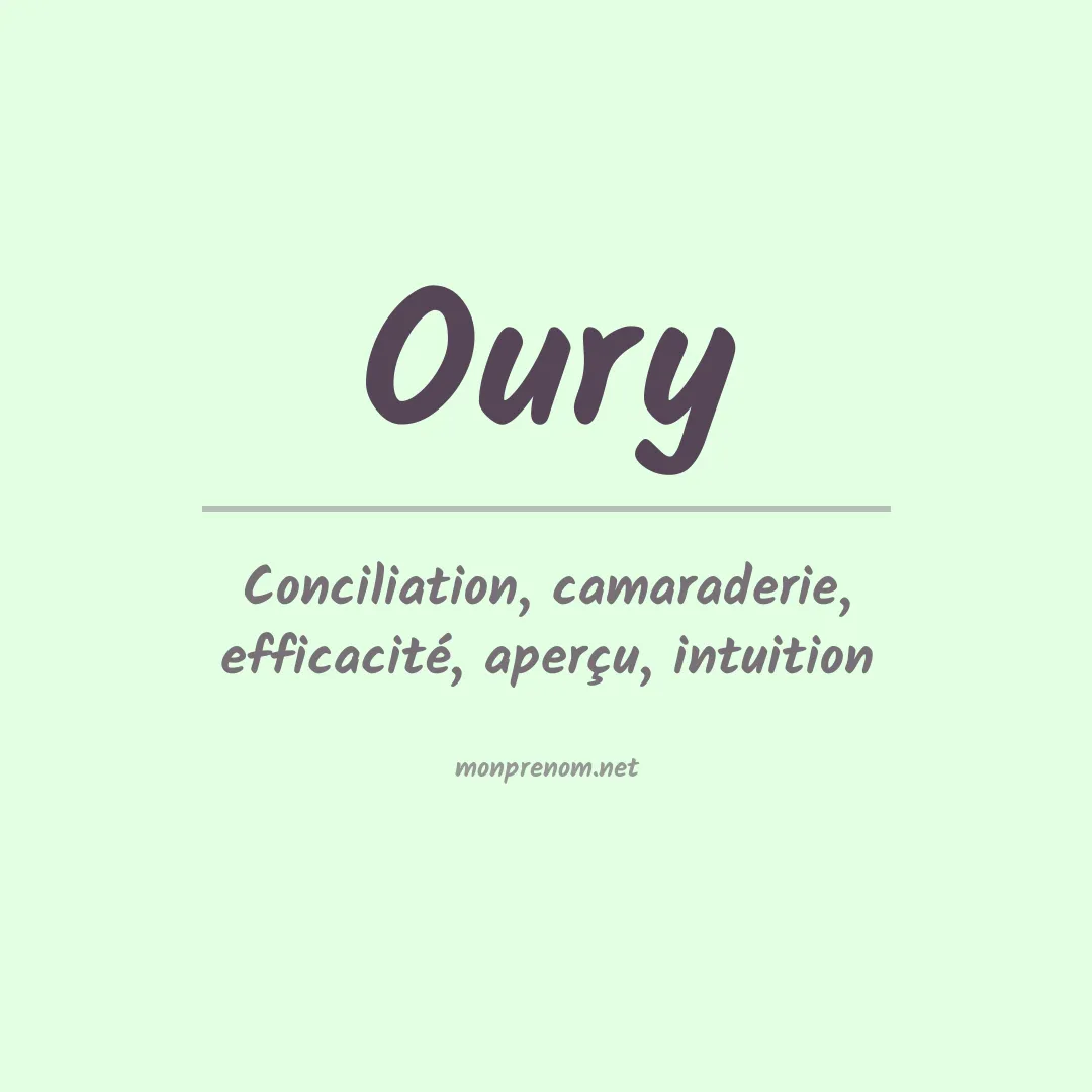 Prénom Oury