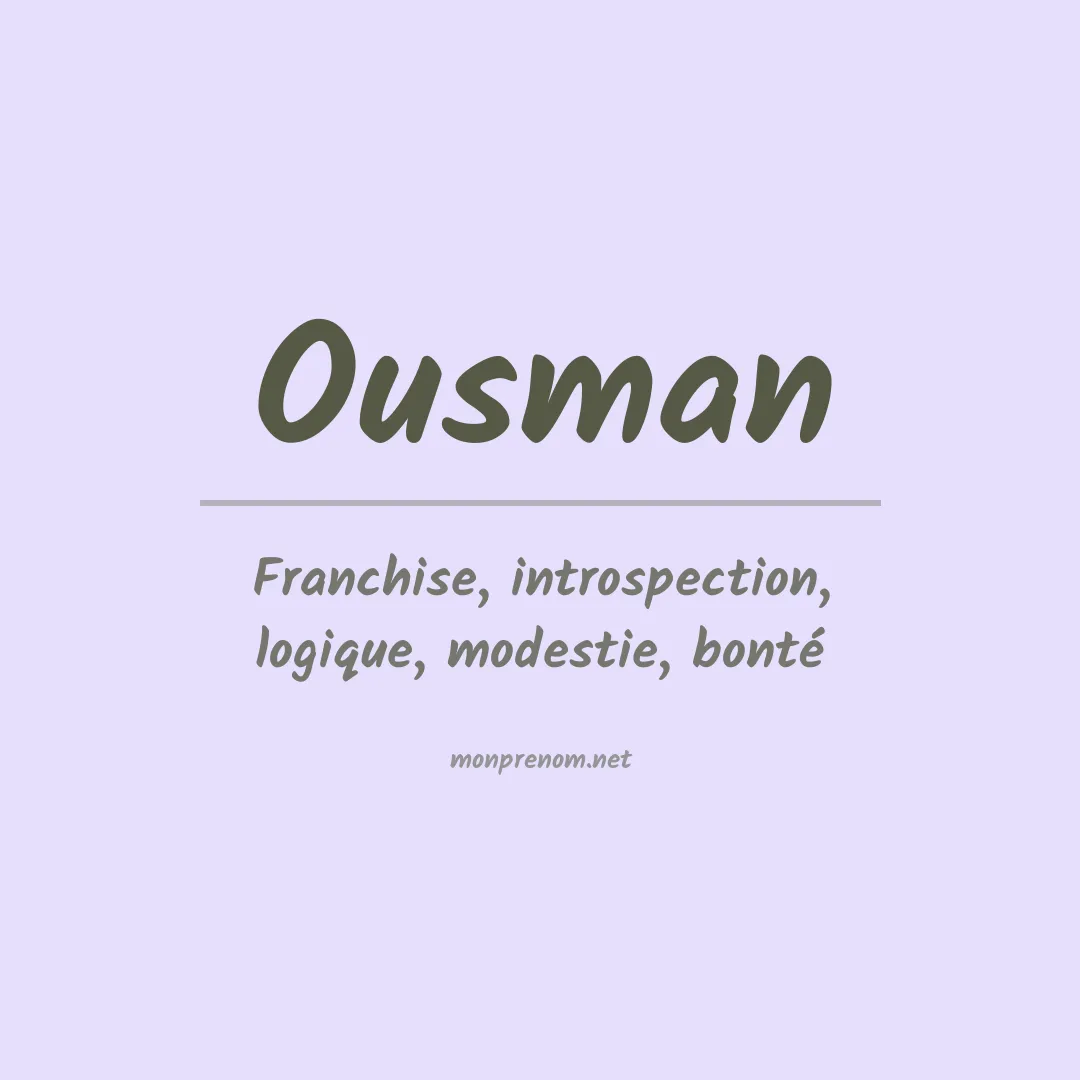 Prénom Ousman