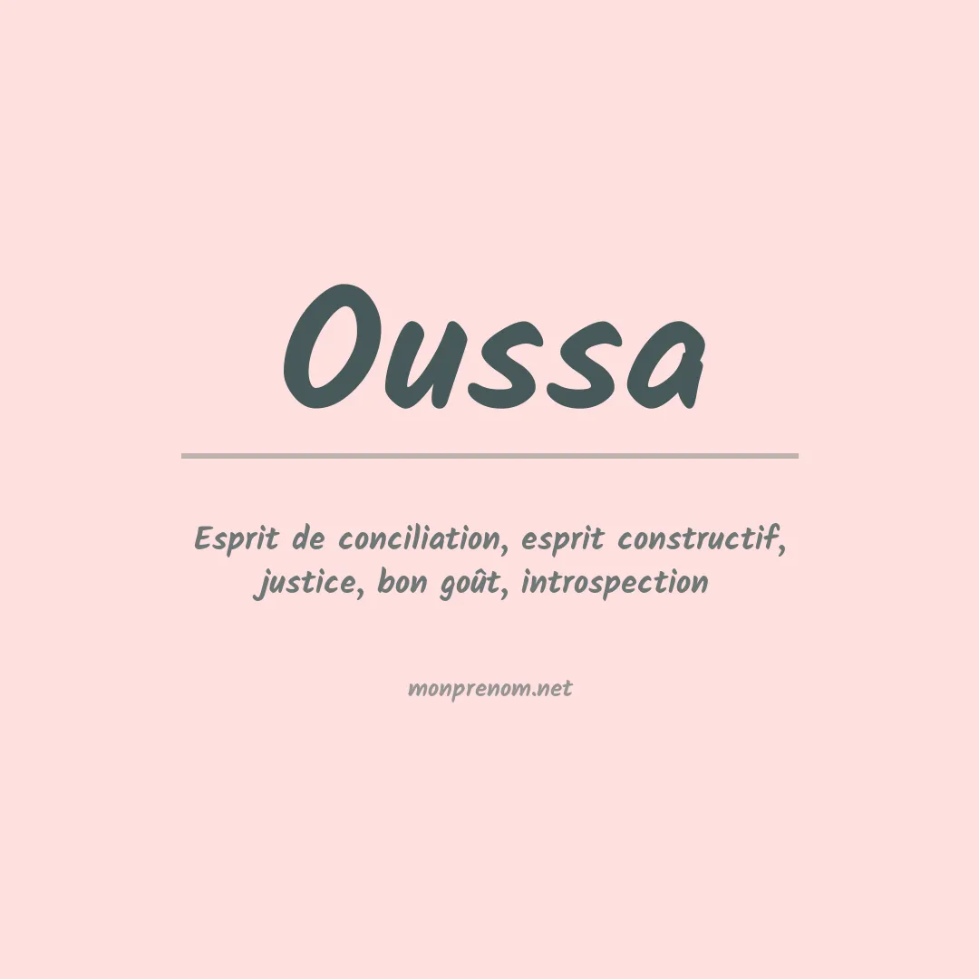 Prénom Oussa