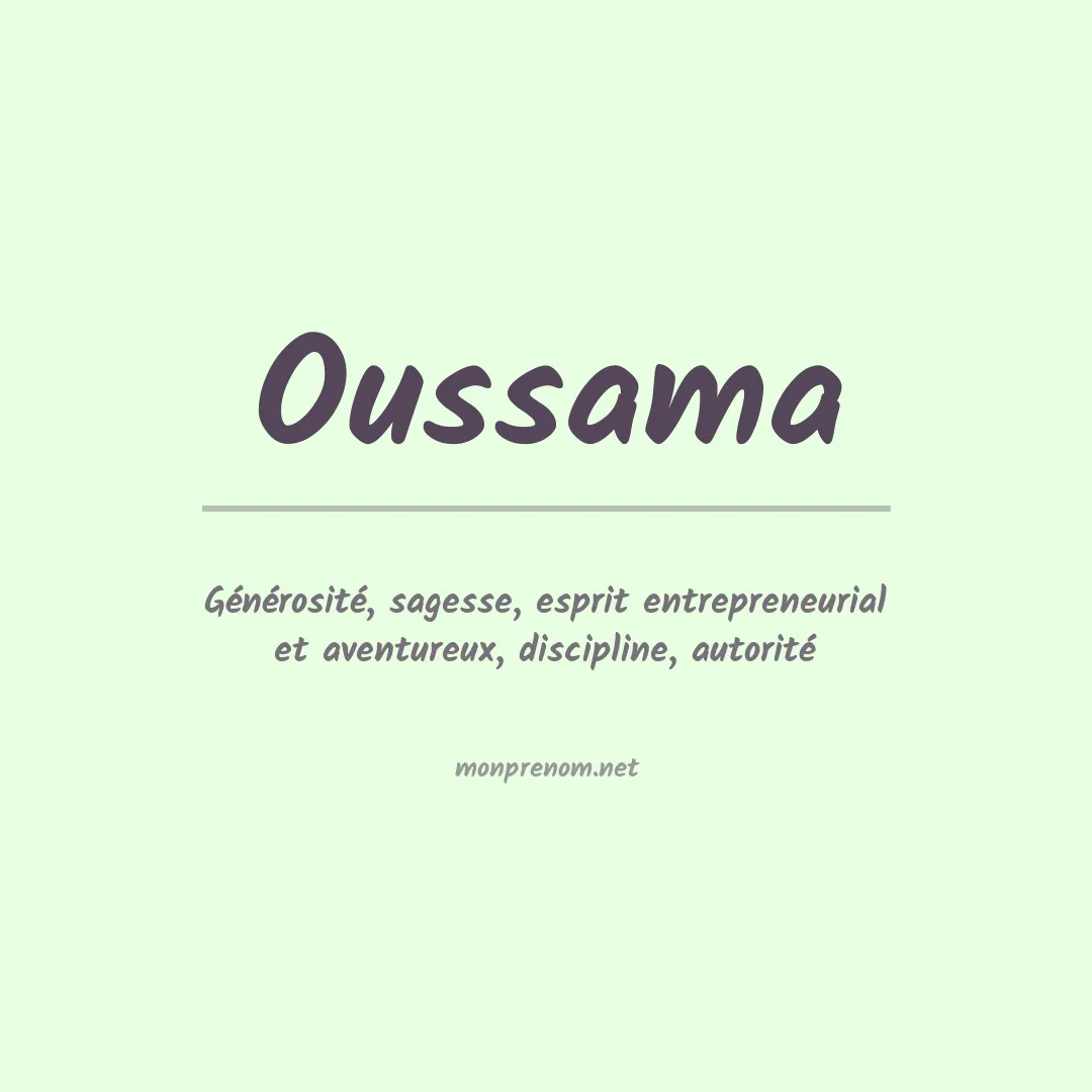 Prénom Oussama