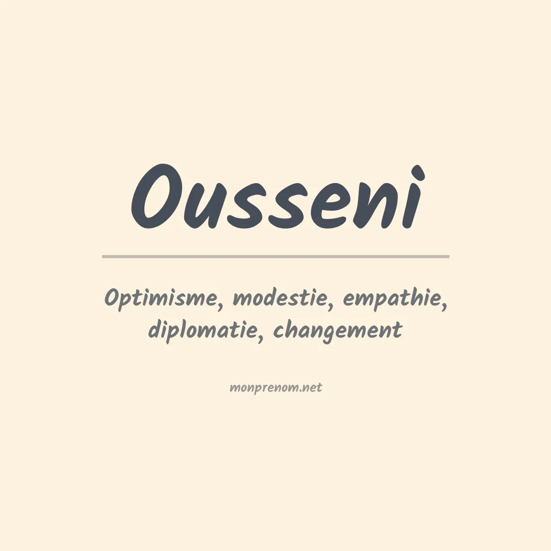 Prénom Ousseni