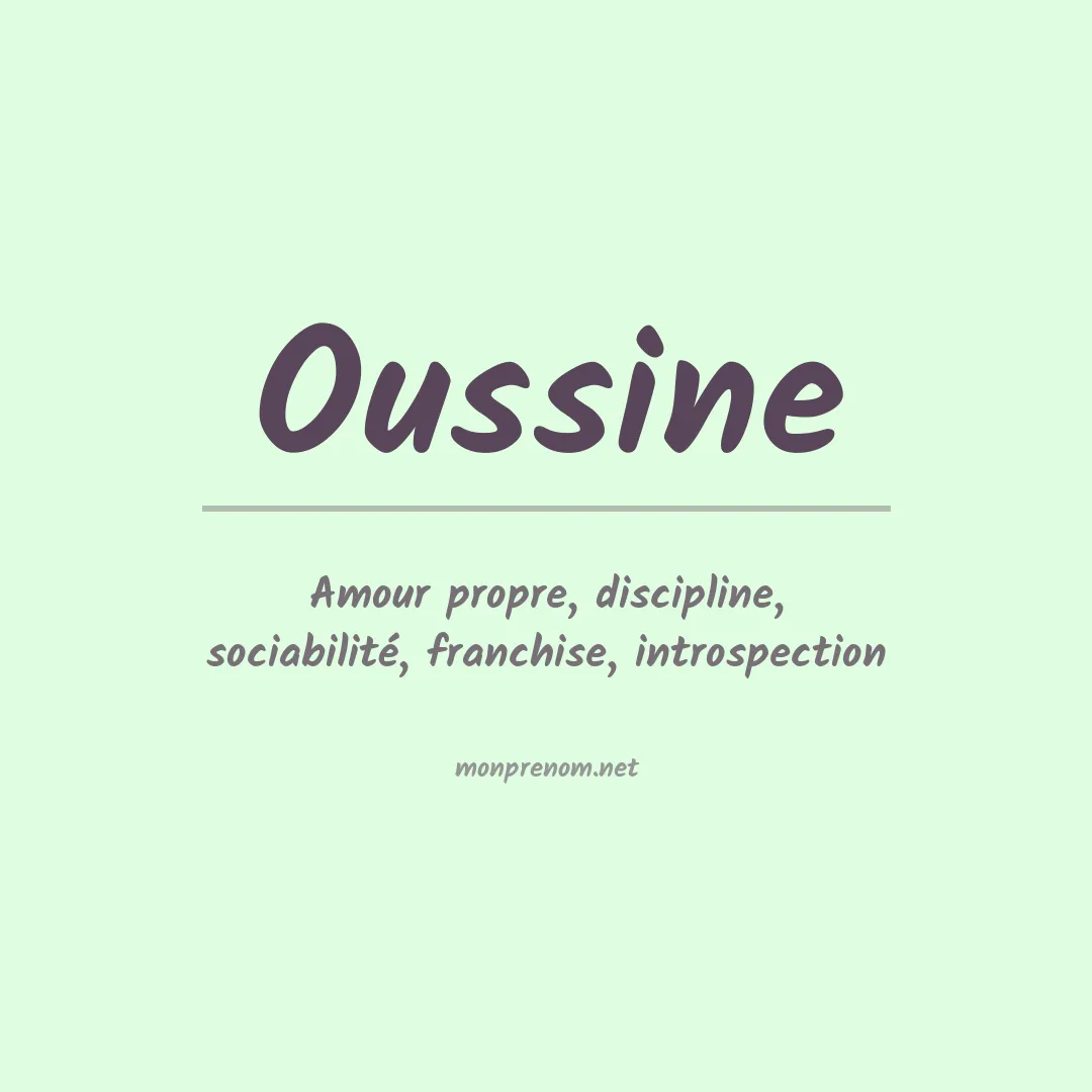 Prénom Oussine