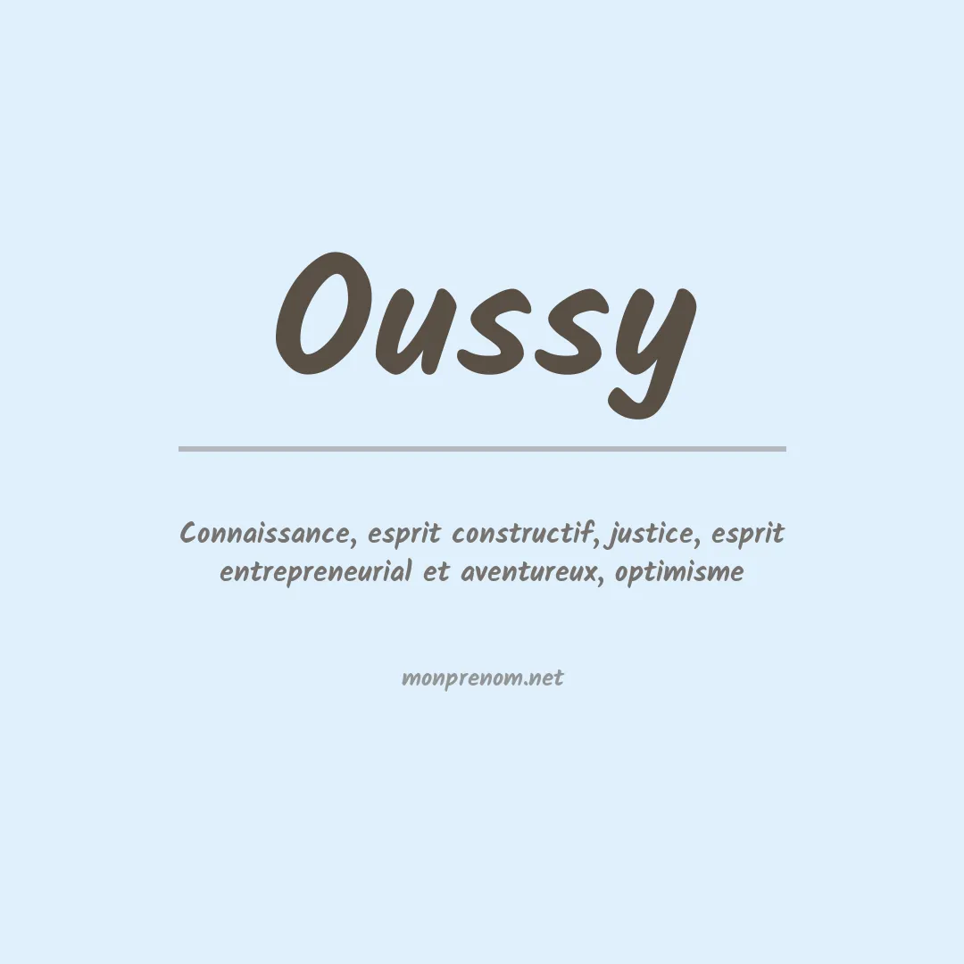 Prénom Oussy