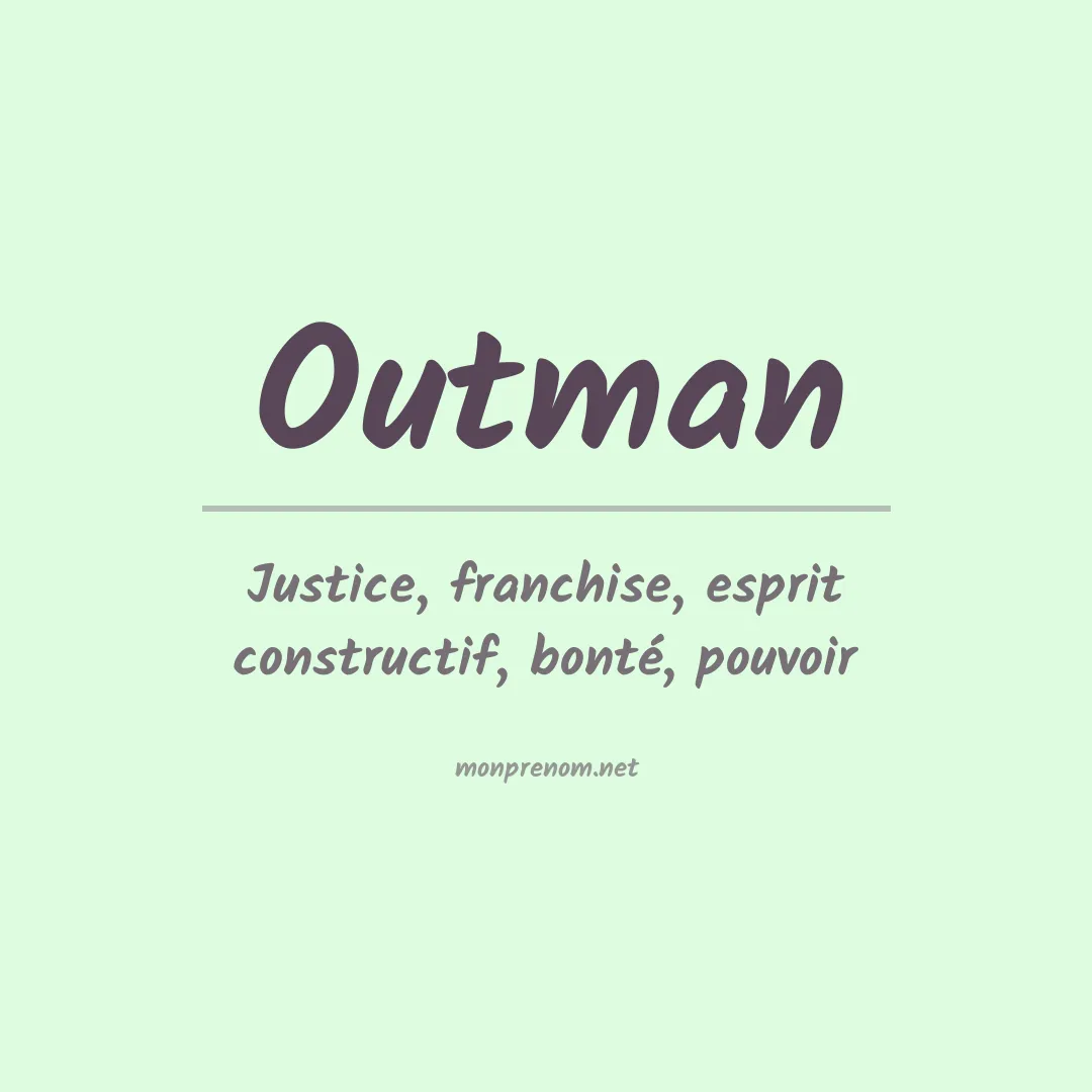 Prénom Outman