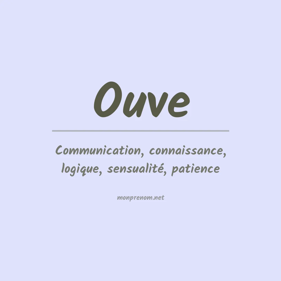 Signification du prénom Ouve
