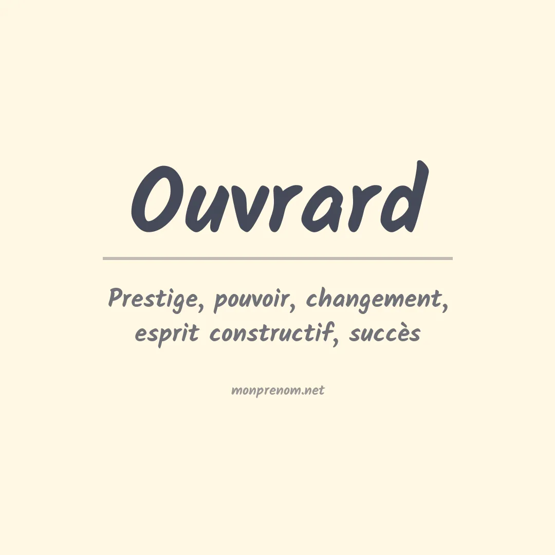 Prénom Ouvrard
