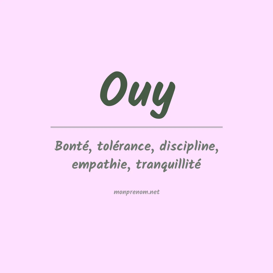 Signification du prénom Ouy