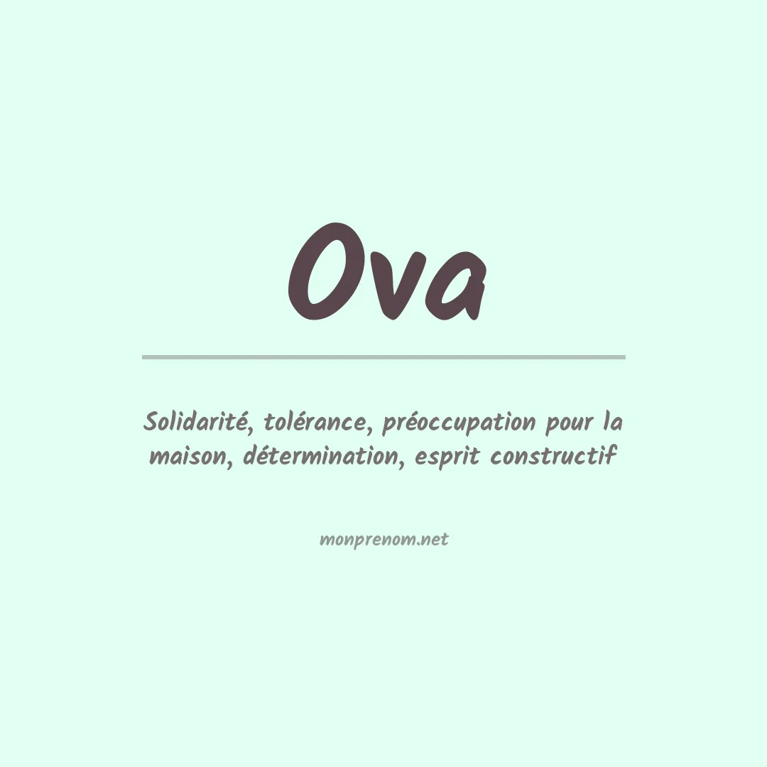 Prénom Ova