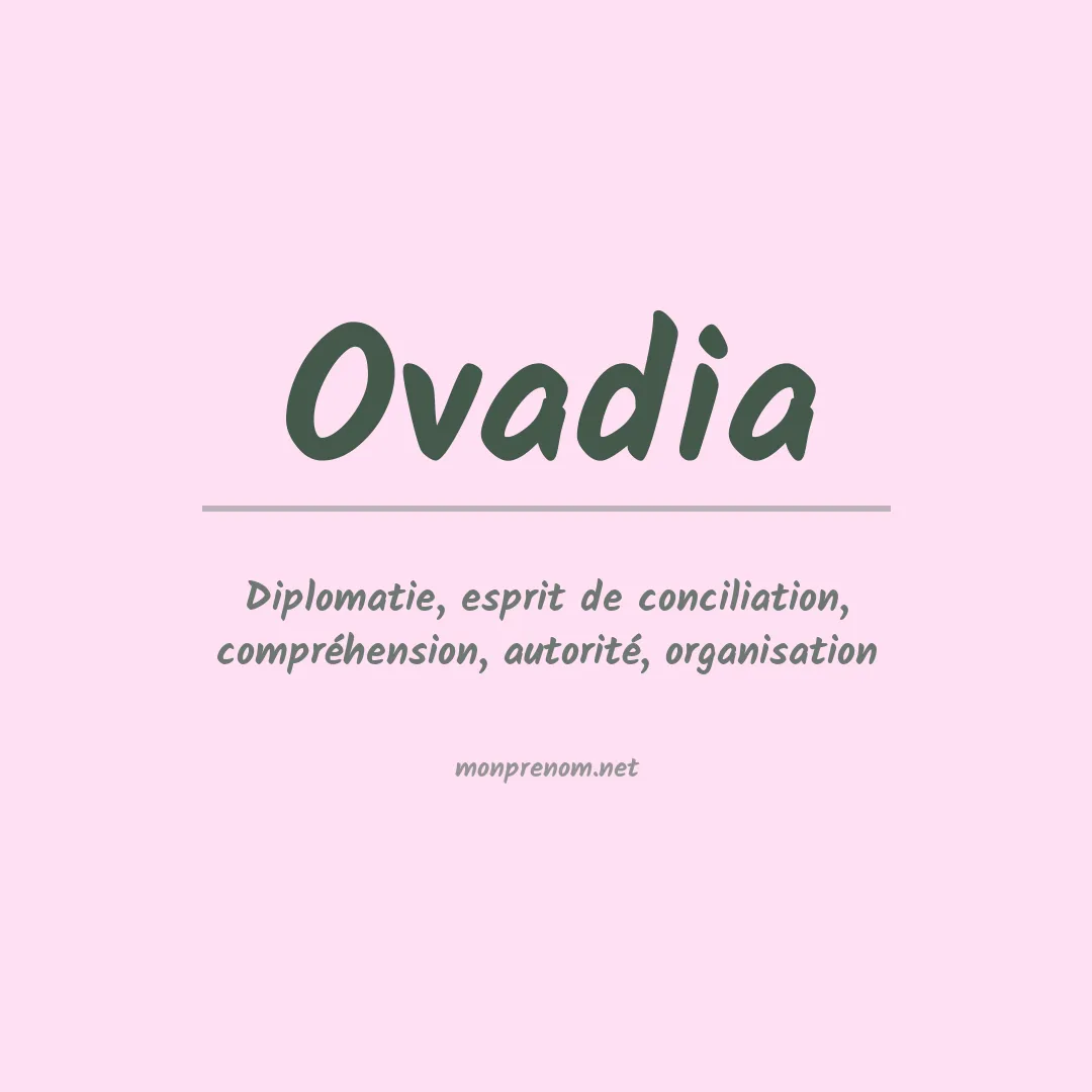 Prénom Ovadia