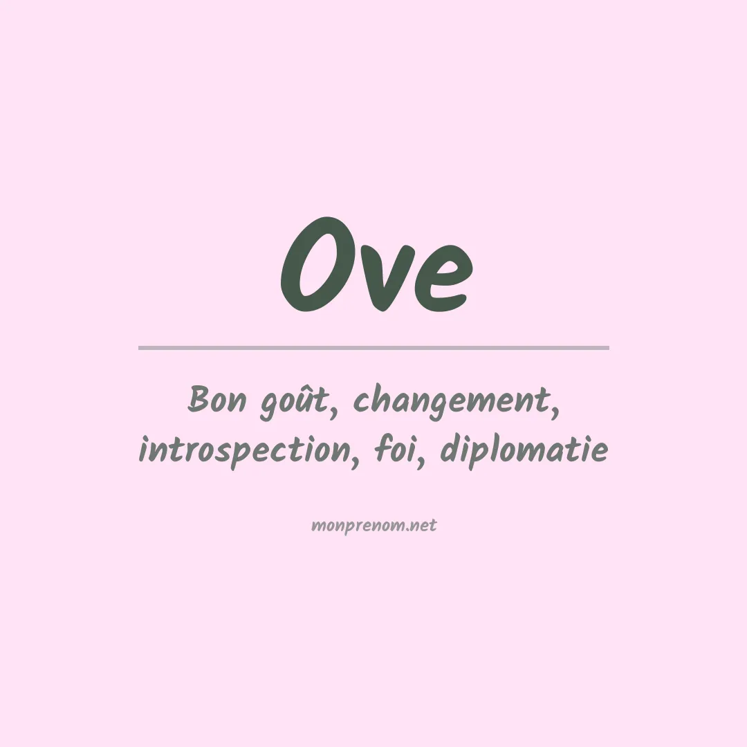 Prénom Ove