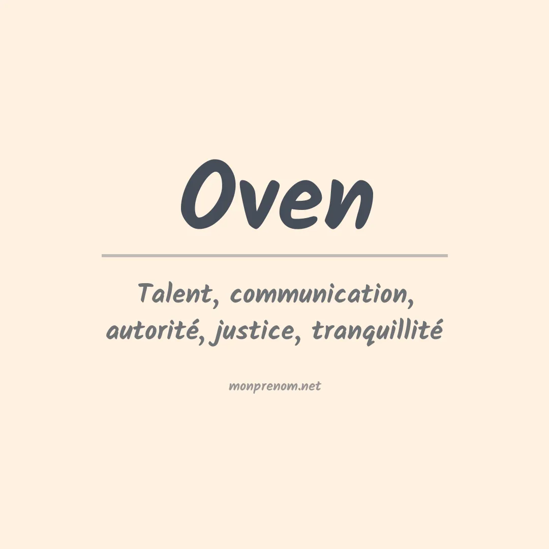 Signification du prénom Oven