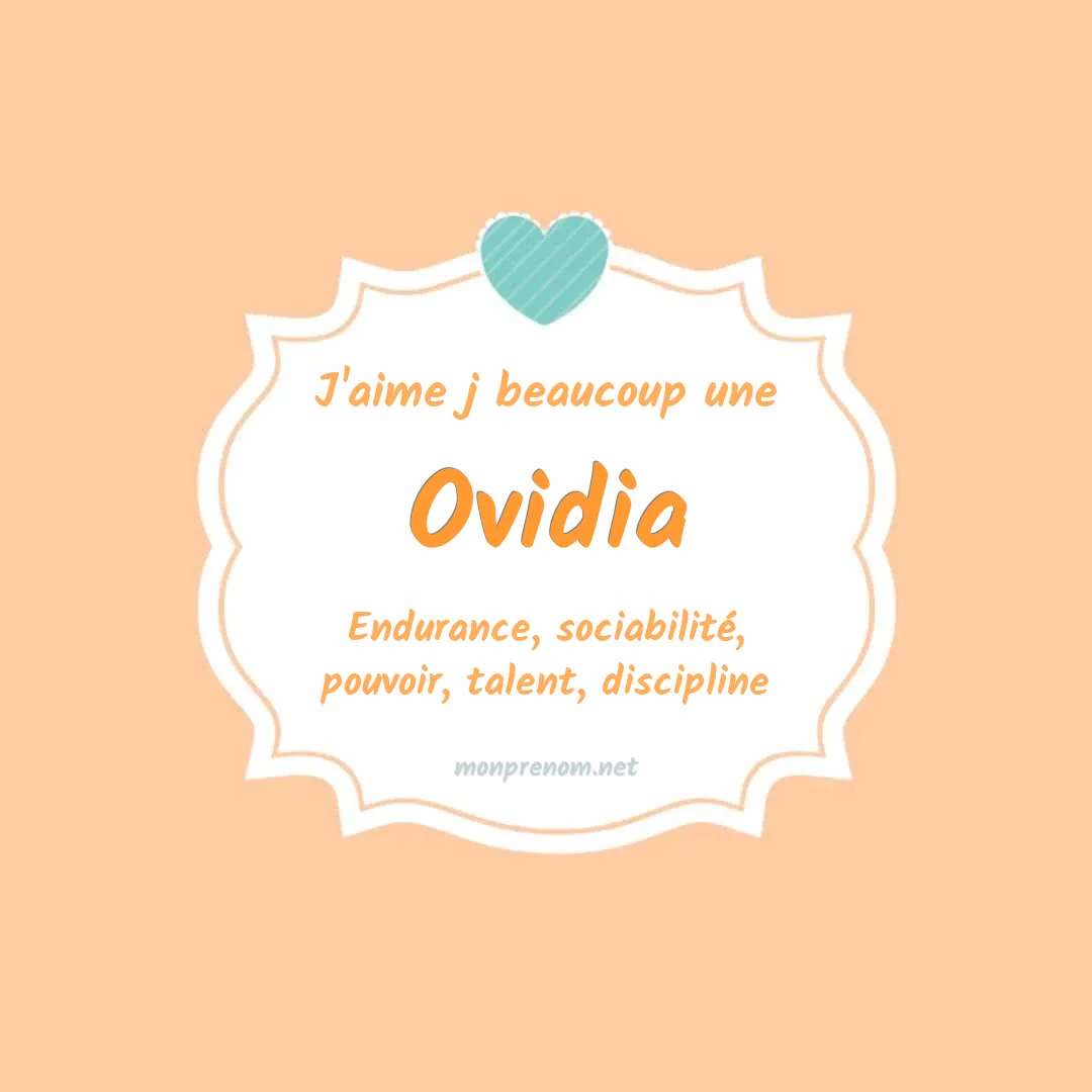 J'aime beaucoup Ovidia