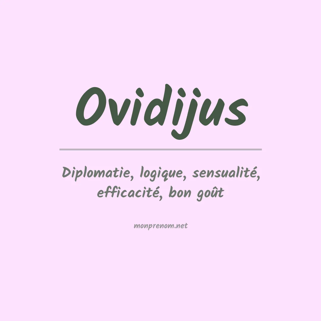 Signification du prénom Ovidijus