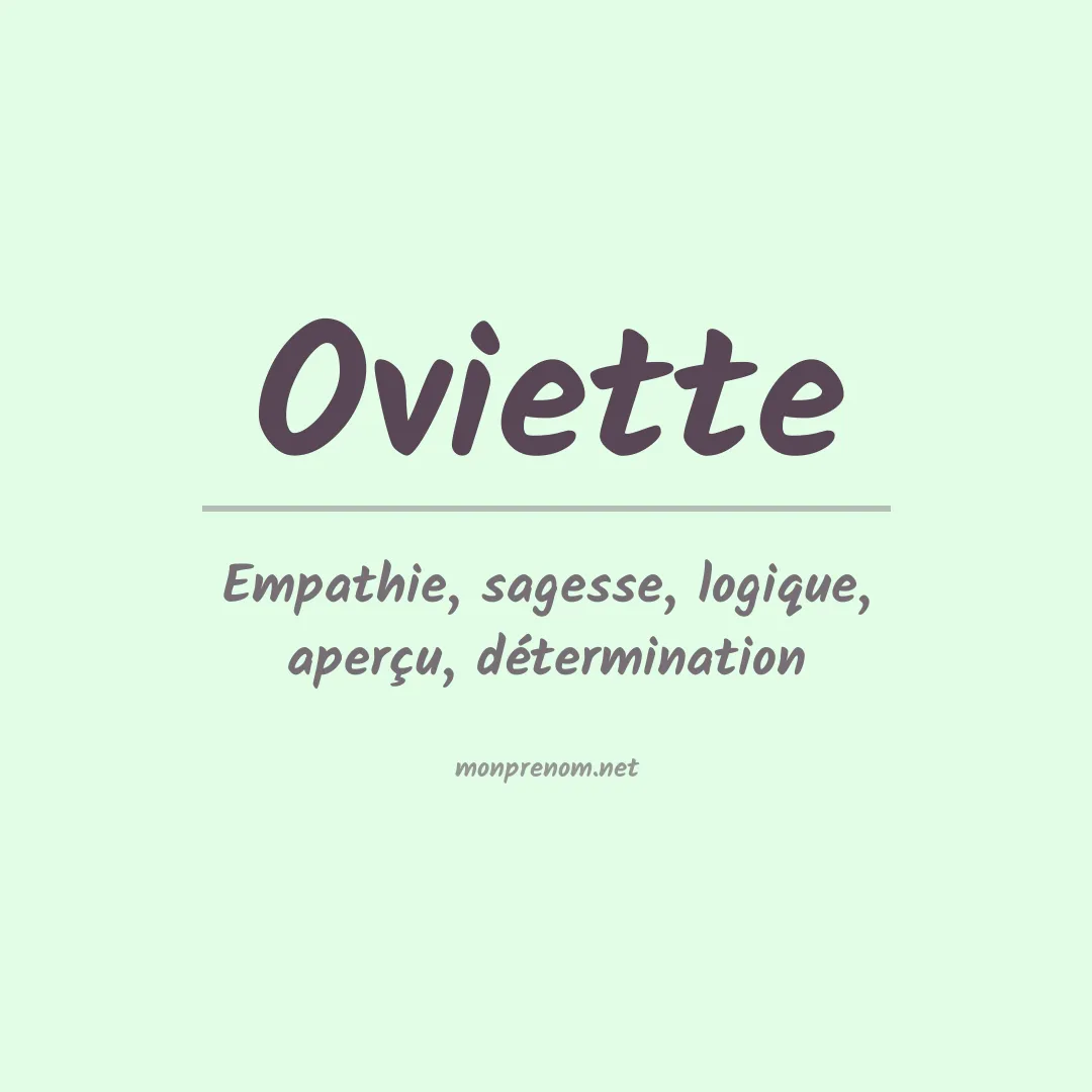 Signification du prénom Oviette