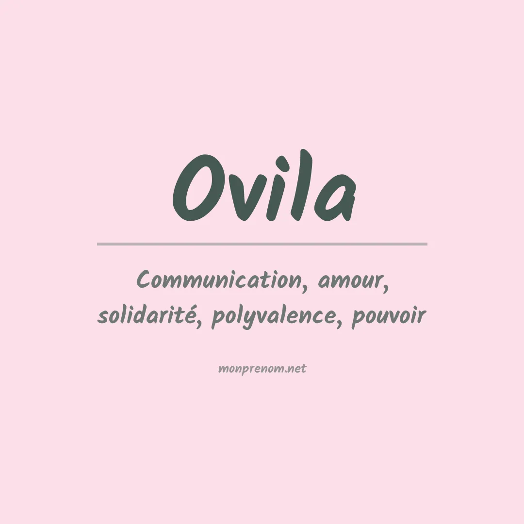 Signification du prénom Ovila