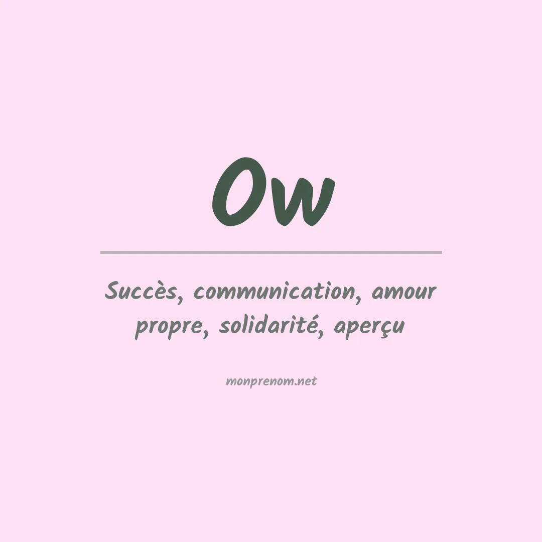 Prénom Ow