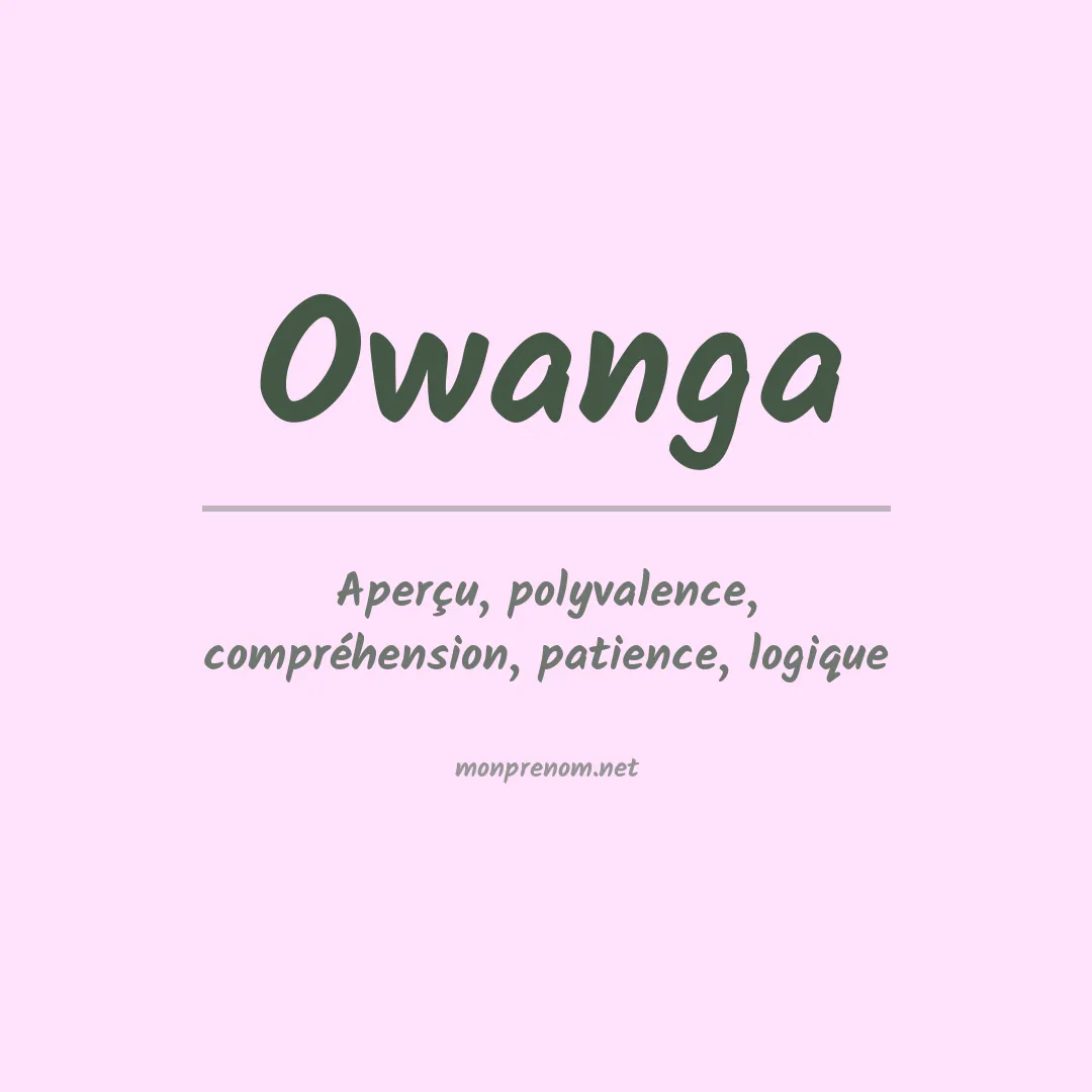 Signification du prénom Owanga