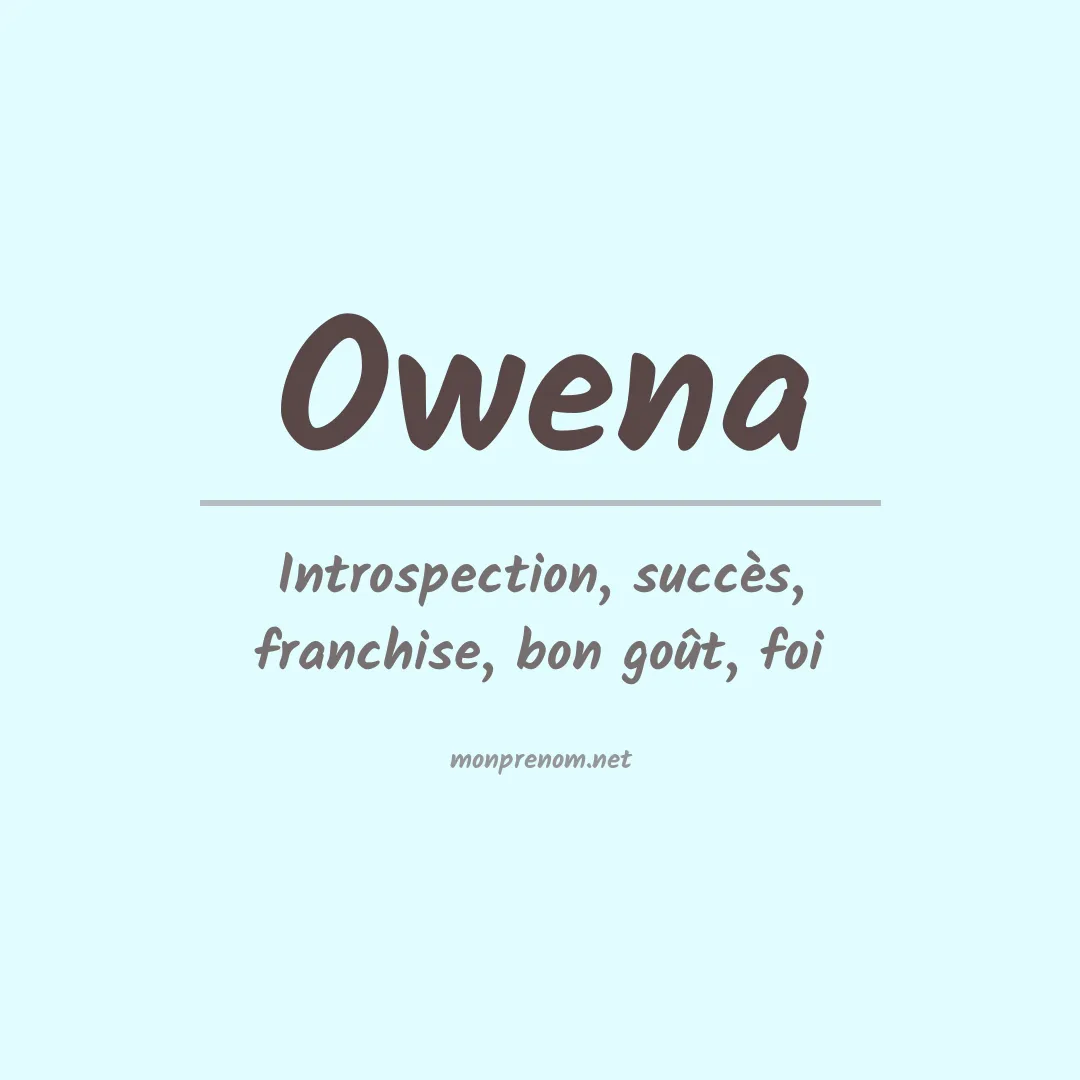 Signification du prénom Owena