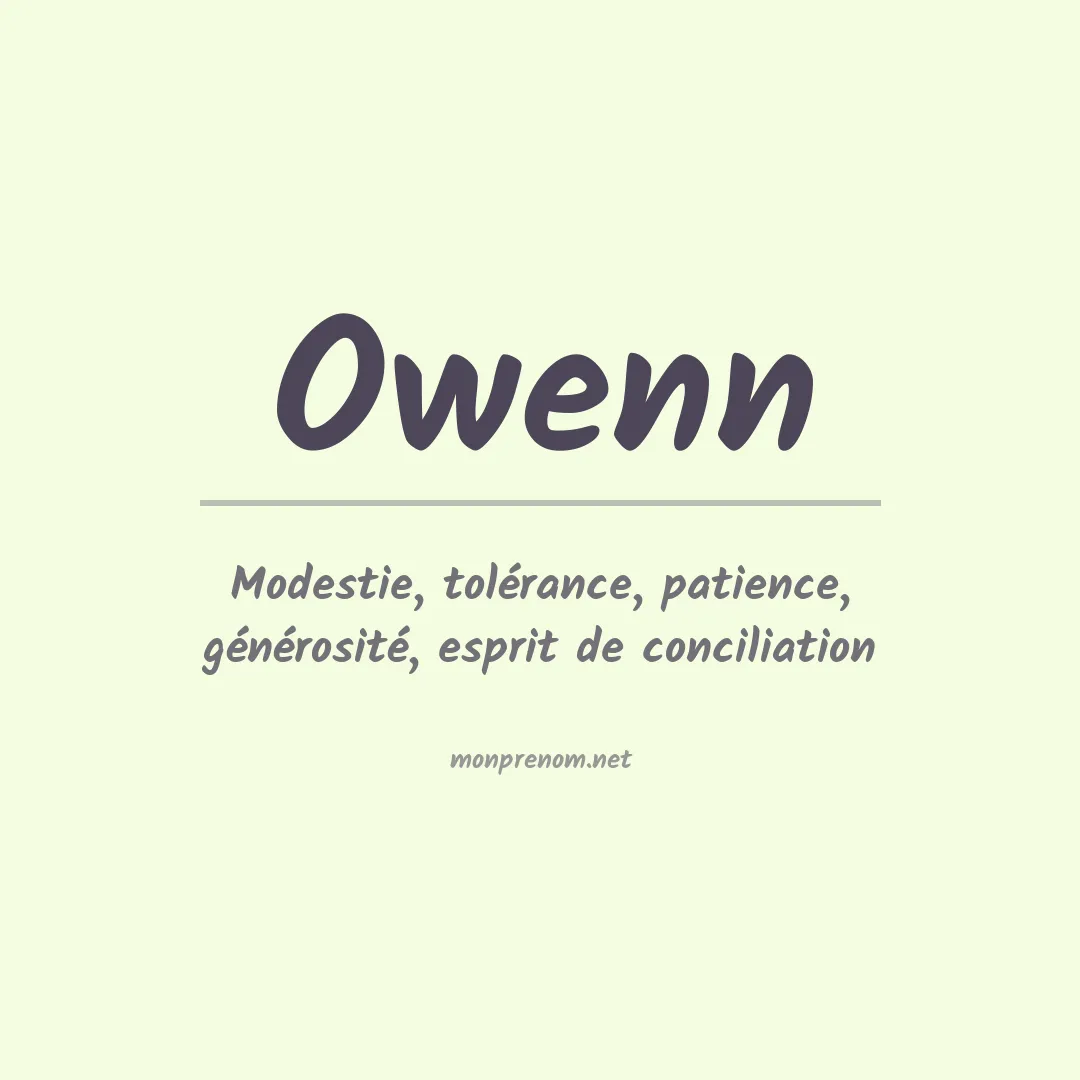 Signification du prénom Owenn