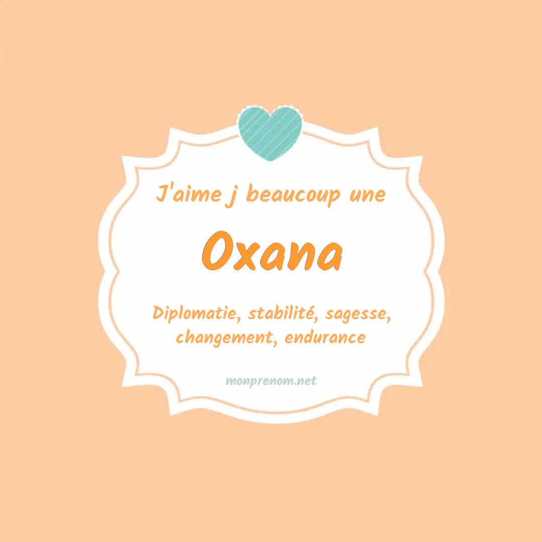 J'aime beaucoup Oxana