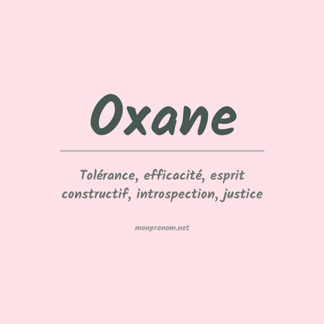 Signification du prénom Oxane